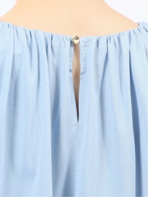 ギャザーネック 半袖プルオーバー