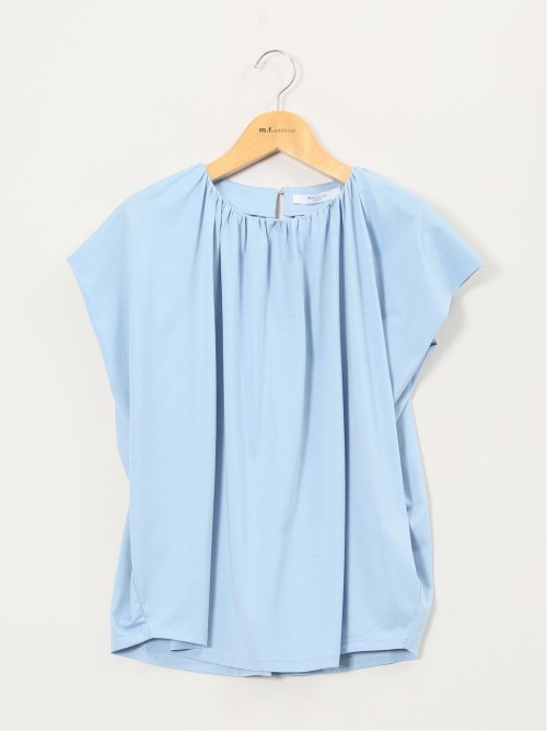 ギャザーネック 半袖プルオーバー