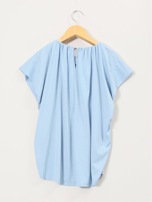 ギャザーネック 半袖プルオーバー