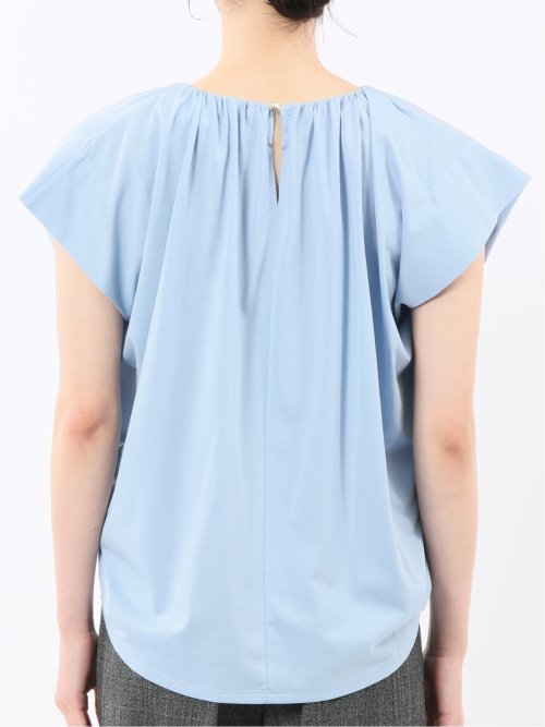 ギャザーネック 半袖プルオーバー