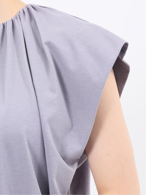 ギャザーネック 半袖プルオーバー