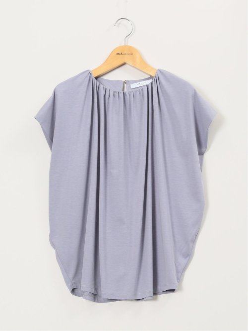 ギャザーネック 半袖プルオーバー