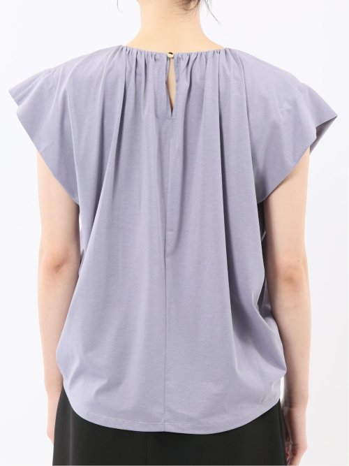 ギャザーネック 半袖プルオーバー