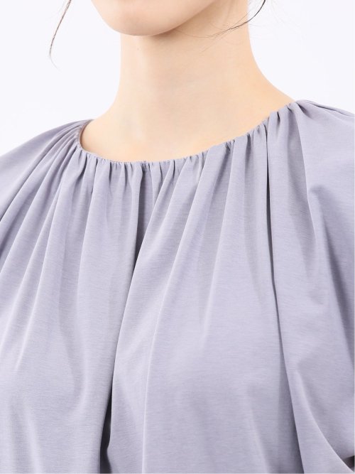 ギャザーネック 半袖プルオーバー