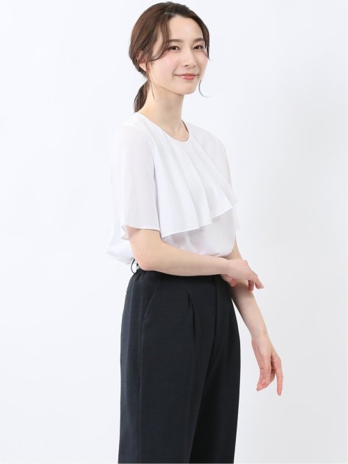 アシメフリル 半袖プルオーバー