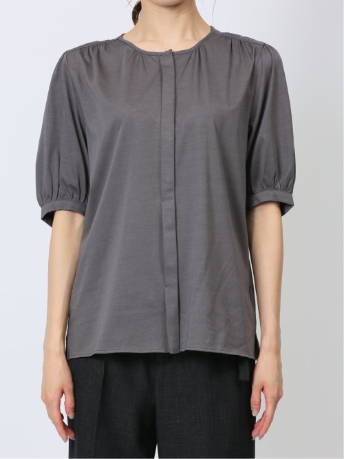 比翼 クルーネック 半袖ブラウソー