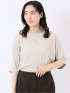 接触冷感 袖タック クルーネック プルオーバー