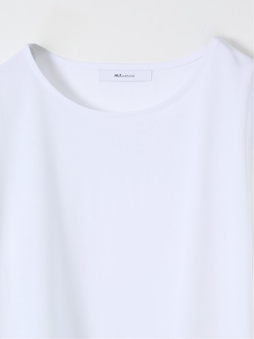 Tシャツ プルオーバー レディース 接触冷感 無地 クルーネック フレアスリーブ 楊柳 切替