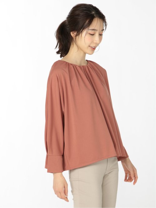 ハイツイスト ギャザー7分袖ドルマン