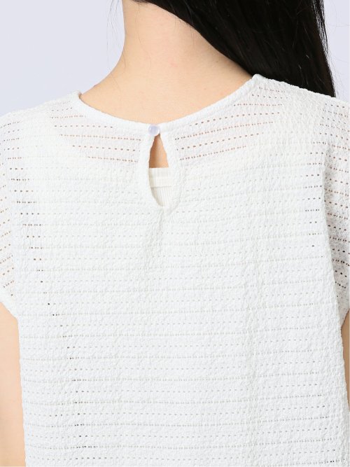 カットジャガード ブラウジングプルオーバー