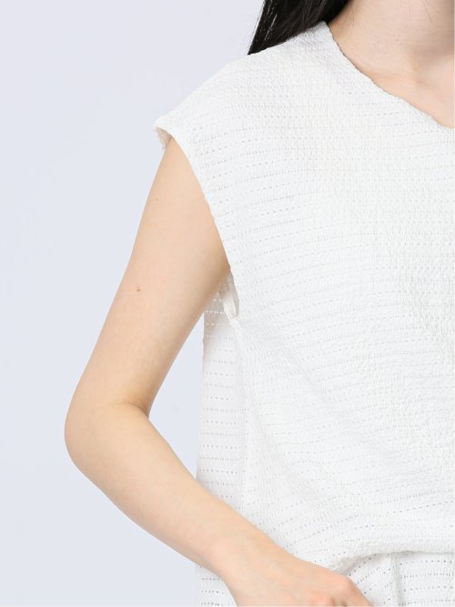 カットジャガード ブラウジングプルオーバー