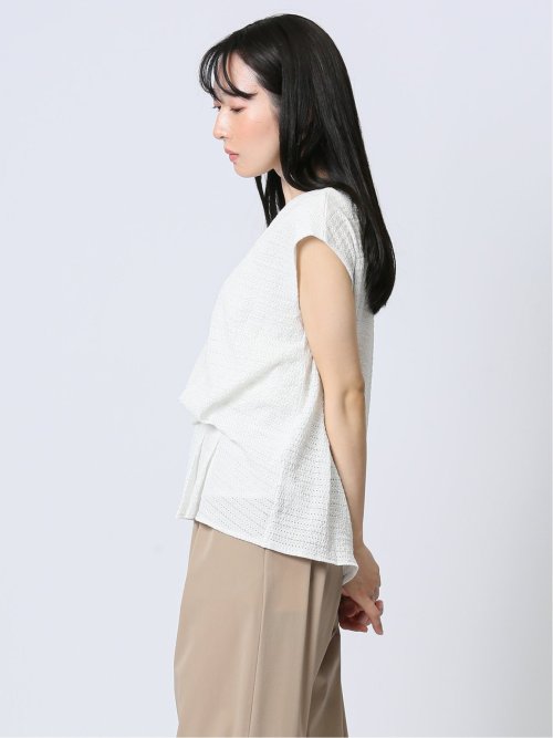 カットジャガード ブラウジングプルオーバー