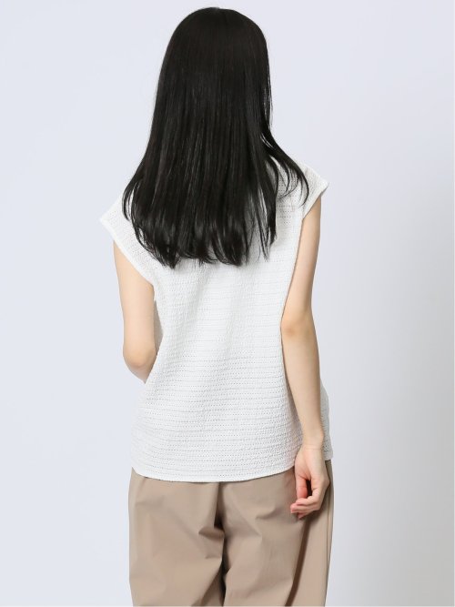 カットジャガード ブラウジングプルオーバー