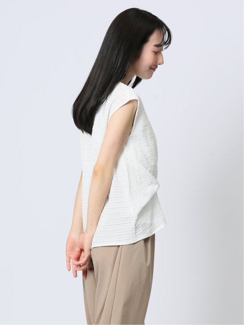 カットジャガード ブラウジングプルオーバー