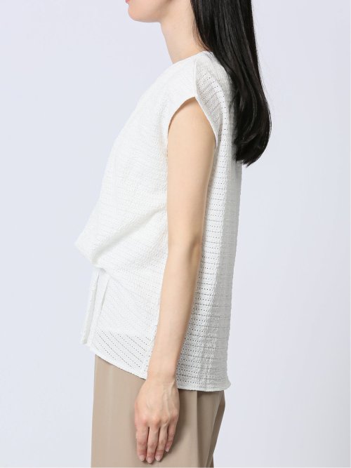 カットジャガード ブラウジングプルオーバー