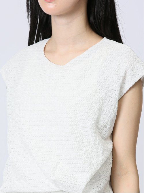 カットジャガード ブラウジングプルオーバー