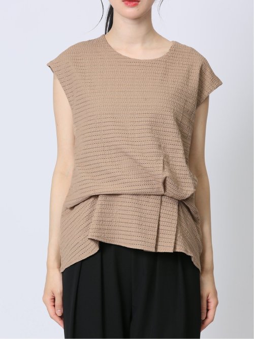 カットジャガード ブラウジングプルオーバー