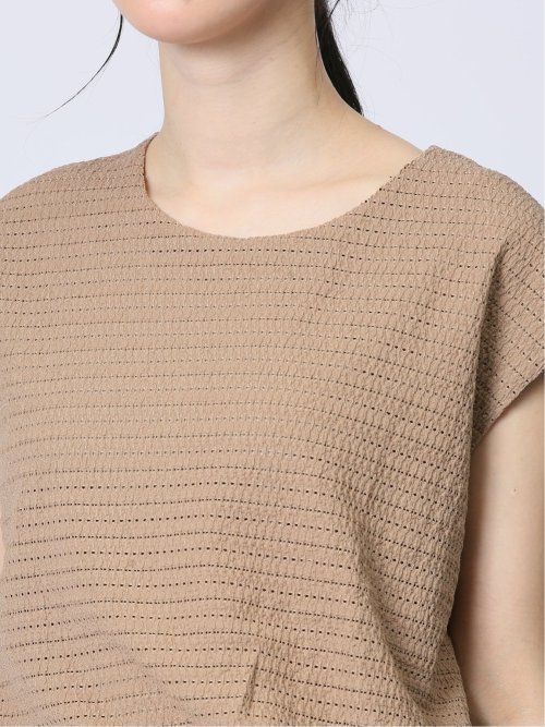 カットジャガード ブラウジングプルオーバー