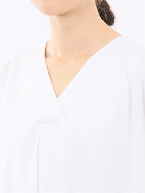 布帛切替 バックフレア 半袖プルオーバー