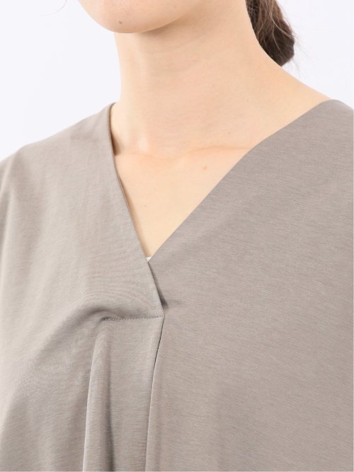 布帛切替 バックフレア 半袖プルオーバー