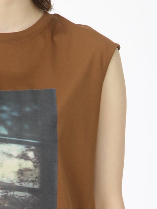 転写プリント フレンチスリーブプルオーバー