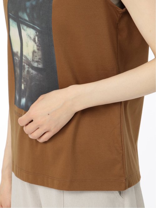 転写プリント フレンチスリーブプルオーバー