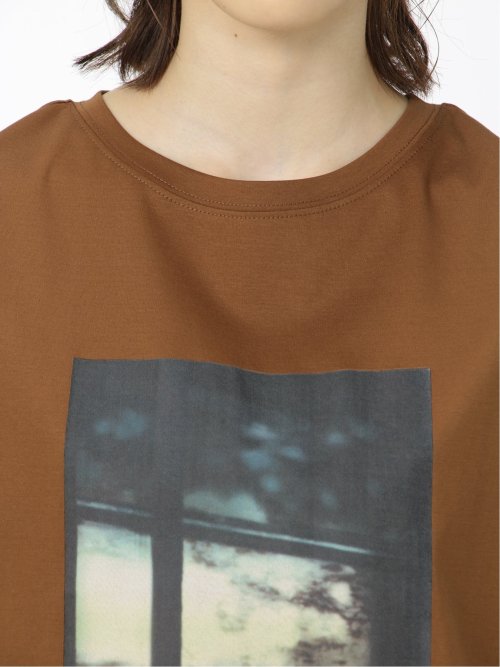 転写プリント フレンチスリーブプルオーバー