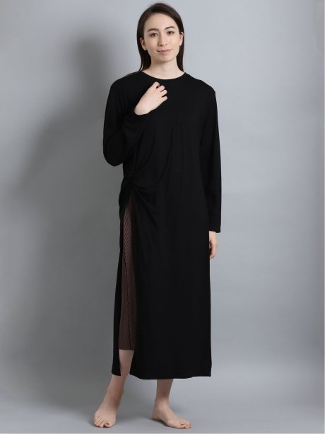 長袖ワンピース プリーツキャミセット M 05黒 トップス Taka Q Online Shop タカキューオンラインショップ 公式通販