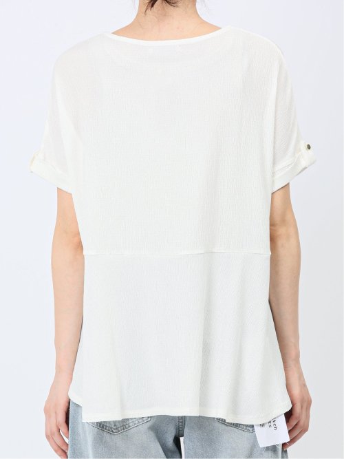 マーブルワルツ/MARBLE WALTS シャーリング クルー半袖プルオーバー