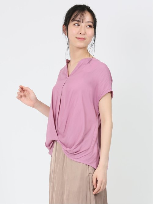 マーブルワルツ/MARBLE WALTS ハイブリッド 抜き衿半袖プルオーバー