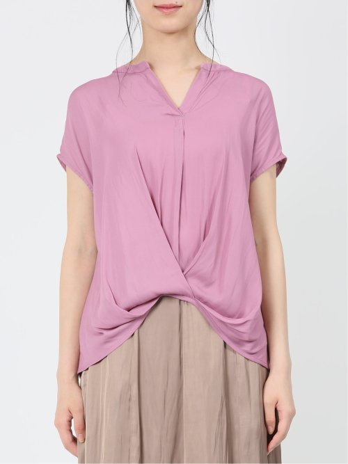 マーブルワルツ/MARBLE WALTS ハイブリッド 抜き衿半袖プルオーバー