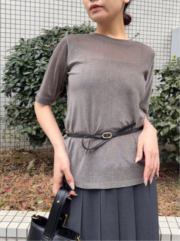 ドロー/DRAW シアー ベロアプルオーバー