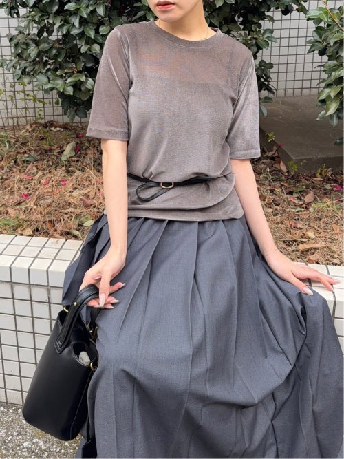 ドロー/DRAW シアー ベロアプルオーバー