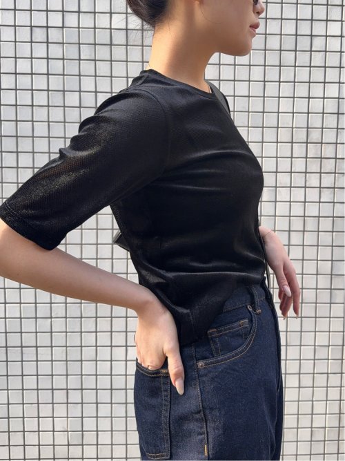 ドロー/DRAW シアー ベロアプルオーバー