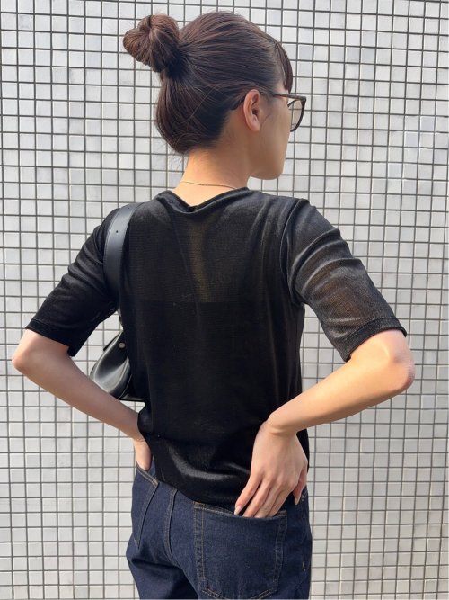 ドロー/DRAW シアー ベロアプルオーバー