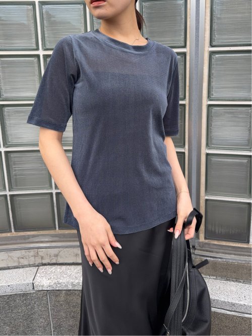 ドロー/DRAW シアー ベロアプルオーバー