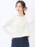 クロップド クルーネック長袖Ｔシャツ