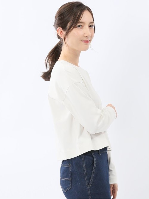 クロップド クルーネック長袖Ｔシャツ
