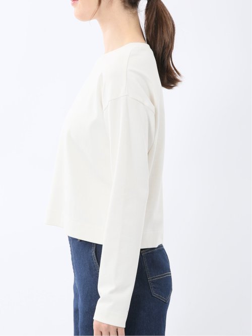 クロップド クルーネック長袖Ｔシャツ