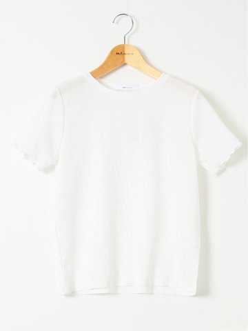 ストレッチ 楊柳 クルーネック 半袖 Tシャツ