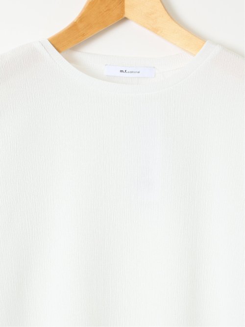 ストレッチ 楊柳 クルーネック 半袖 Tシャツ