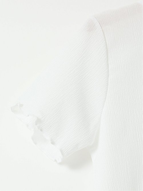 ストレッチ 楊柳 クルーネック 半袖 Tシャツ