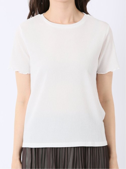 ストレッチ 楊柳 クルーネック 半袖 Tシャツ