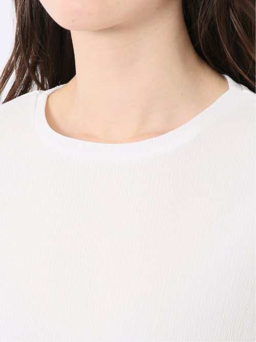 ストレッチ 楊柳 クルーネック 半袖 Tシャツ