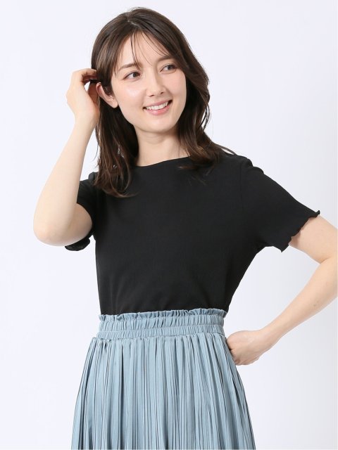 ストレッチ 楊柳 クルーネック 半袖 Tシャツ
