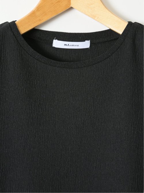 ストレッチ 楊柳 クルーネック 半袖 Tシャツ