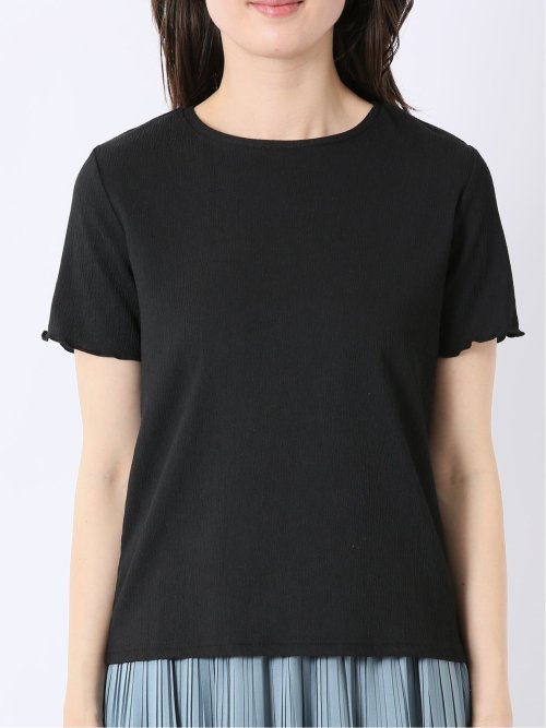 ストレッチ 楊柳 クルーネック 半袖 Tシャツ