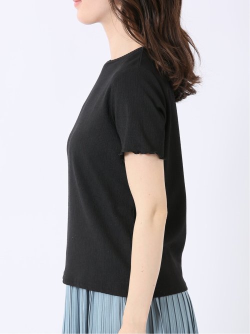 ストレッチ 楊柳 クルーネック 半袖 Tシャツ