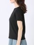 ストレッチ 楊柳 クルーネック 半袖 Tシャツ