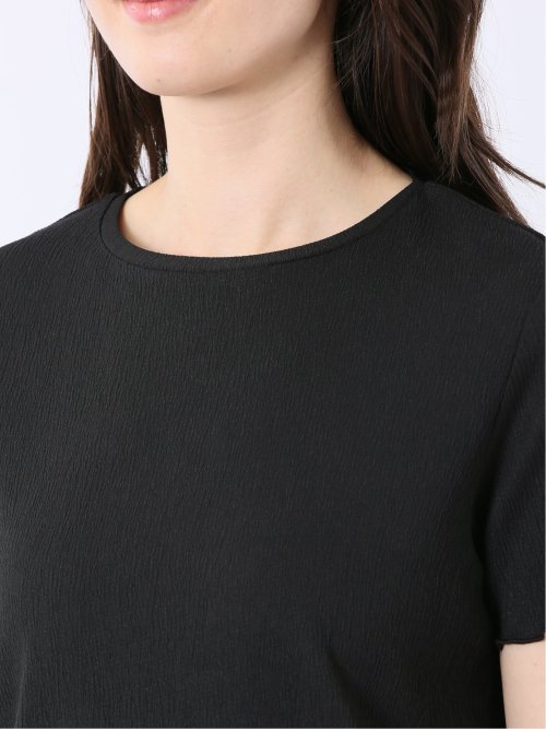 ストレッチ 楊柳 クルーネック 半袖 Tシャツ